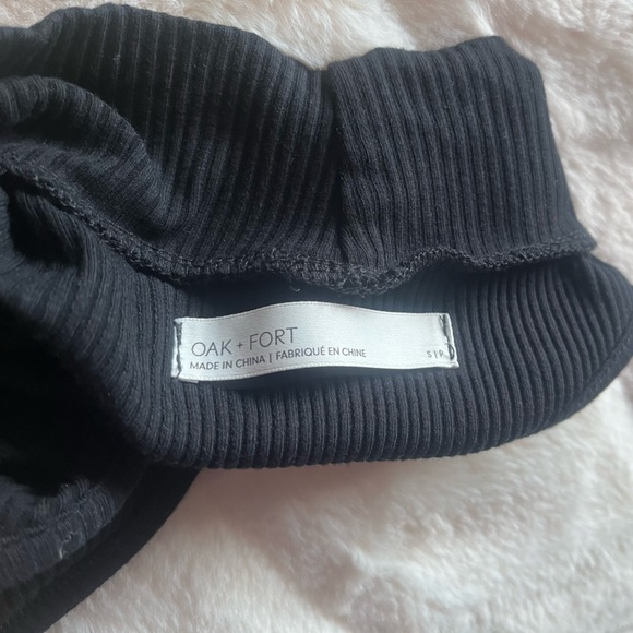 Oak + Fort cropped mock neck cutout top - Picture 2 of 5